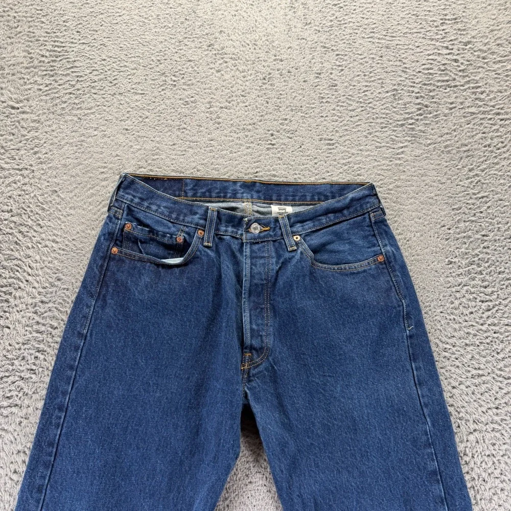 Vintage Levi's 501 Jeans Mens 34x32 Blue Cotton Denim Straight Leg Faded Travel